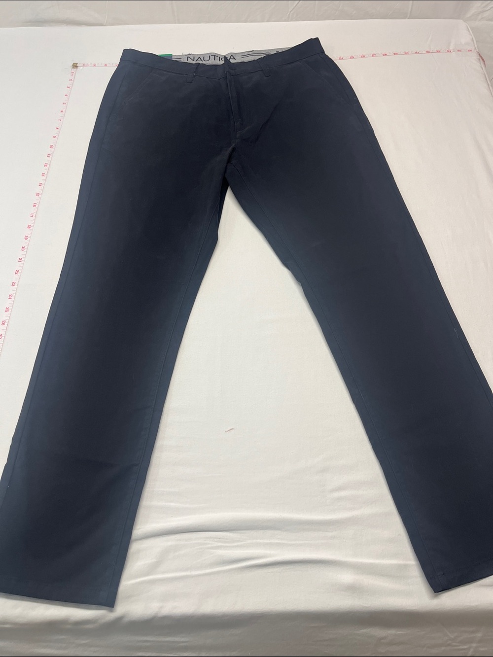 Nautica Men's Navy Blue Dress Pants 38x32 work casual office Travel party 1202
